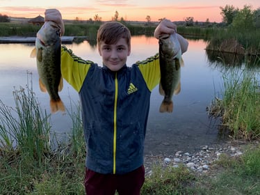 Water bodies with Floating Wetlands can be productive fisheries, like the pond on Bruce Kania’s own property.