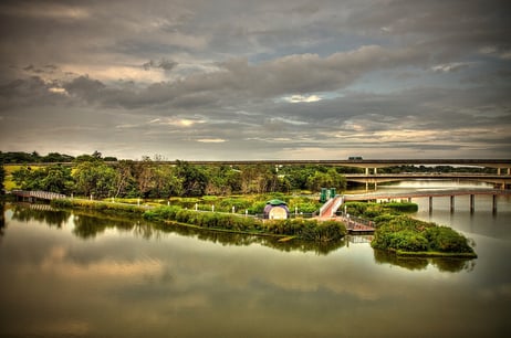 Floating_Island_retention_pond